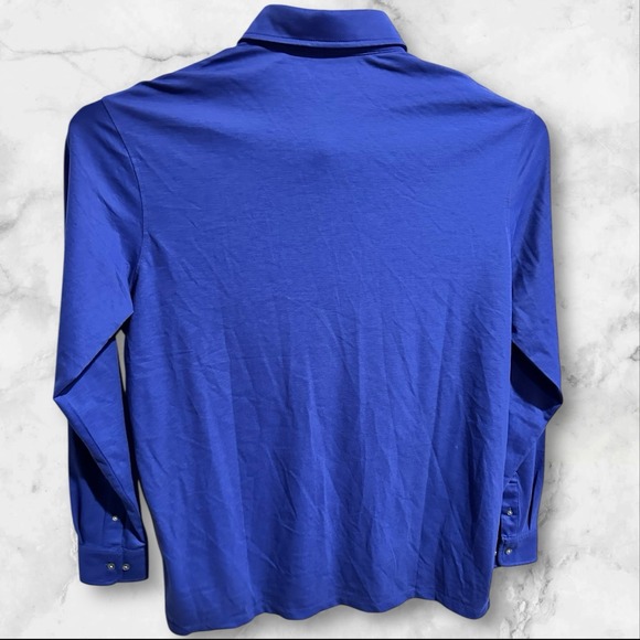 Greyson Golf Polo Shirt Mens XL Blue Long Sleeve Performance Clean Brrr New - Picture 2 of 4